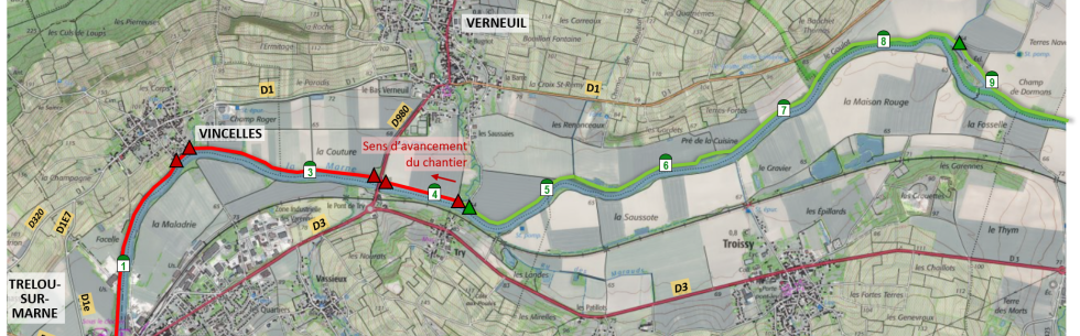 Fermeture de la véloroute 52 de la Vallée de la Marne